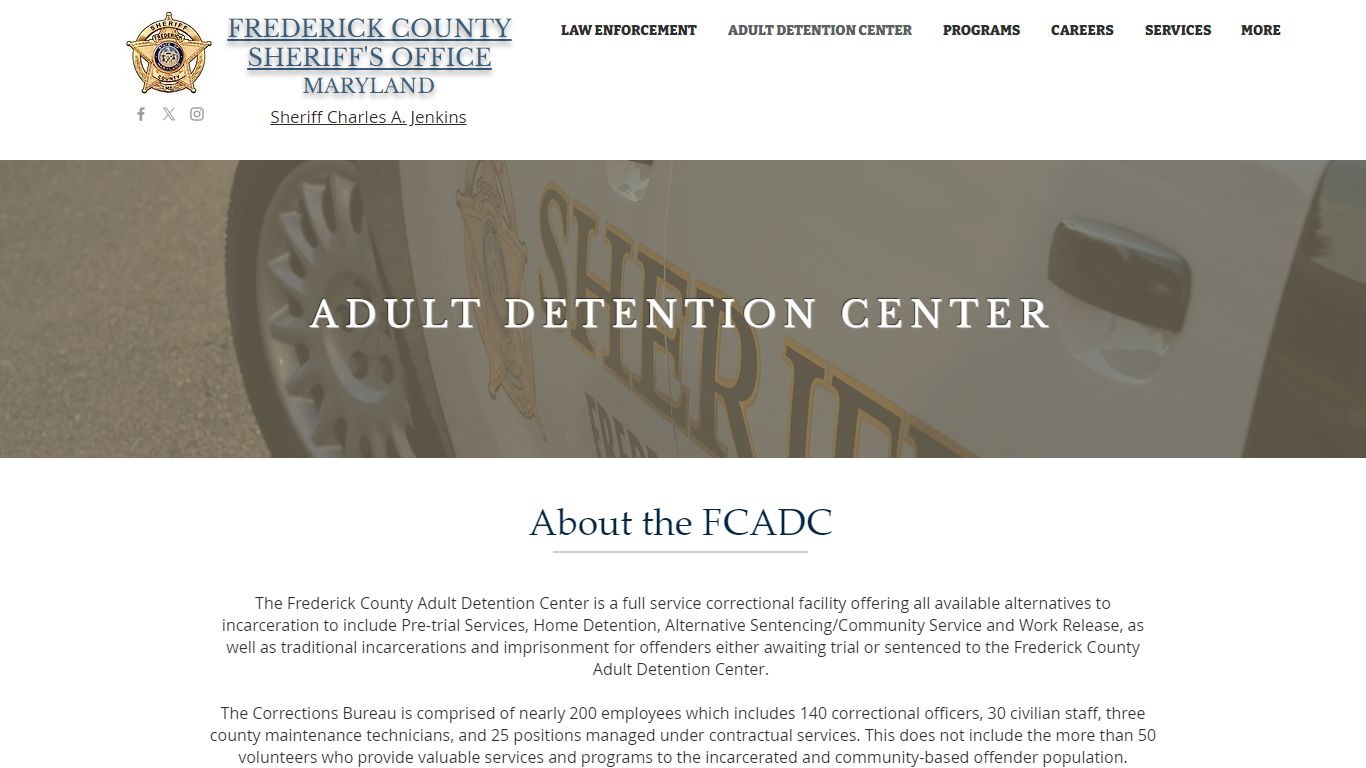 Frederick County Sheriff's Office, MD | Adult Detention Center